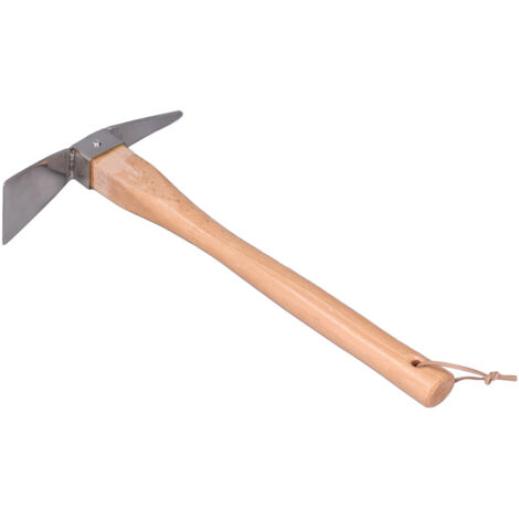 Pick Axe Simple Practical Fine Workmanship Stainless Steel Wood Material Digging Tools