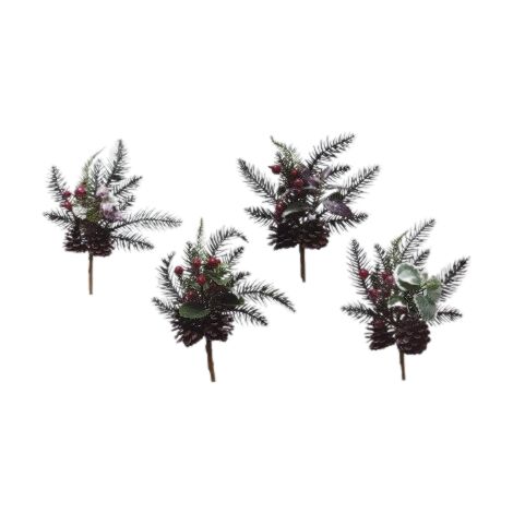 Pick C/Foglie/ Bacche 30cm FLORA