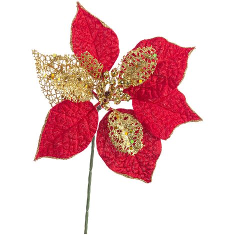 Pick Lillian Poinsettia Ros-Oro H20Cm