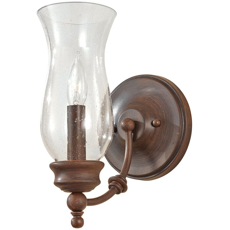 Pickering Lane - 1 Light Indoor Candle Wall Light Antique Bronze, E14 - Elstead