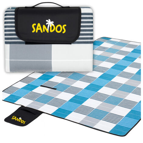 Picknickdecke, Strandmatte, isolierend, wasserdicht, mit Griff, leicht, dick, 200 x 200