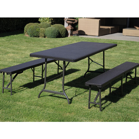 Picknicktisch-SET klappbar stabil aus Kunststoff für 8 Personen