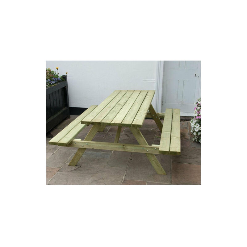Picnic Table 6 Seater A Frame 6ft 180cm Wooden Bench Pub