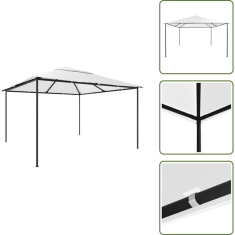 Picnic - vidaXL Cenador blanco 4x4x3 m 180 g/m² - Barbacoa