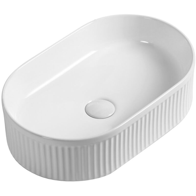 Sapho - picobello contre-dessus lavabo en céramique 49x31 cm, blanc