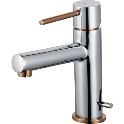 Picolo mitigeur lave mains chrome et cuivre eau chaude et froide - Chromé