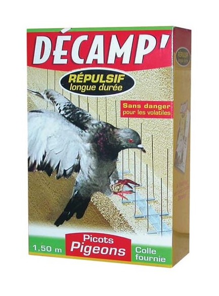 DÉCAMP' - Dispositif métallique picots pigeons - 1.5 m