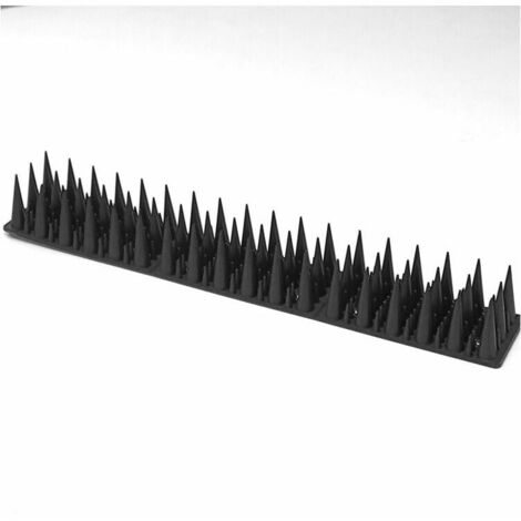 Pigeon Spike - 5.7m Répulsif Plastique pour Balcon - Cat Spike - Protection  de jardin (20 pièces, Noir)