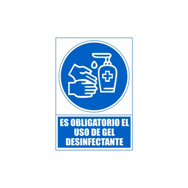 Image of Cartello uso obbligatorio del gel disinfettante 210 x 297 mm pvc blu Archivo 2000 6173-14 az