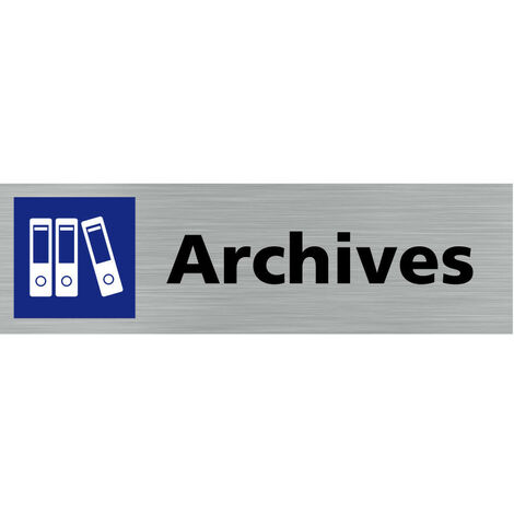 Pictogramme ARCHIVES (Q0115).- Plaque aluminium brossé -