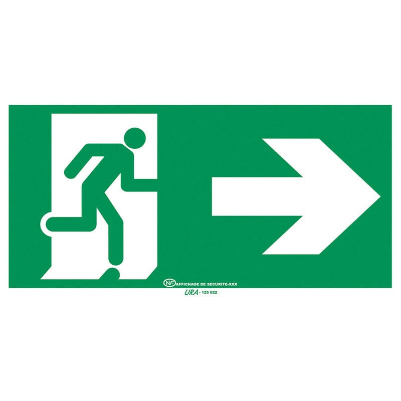 Pictogramme autocollant évacuation avec flèche vers la droite (956661)