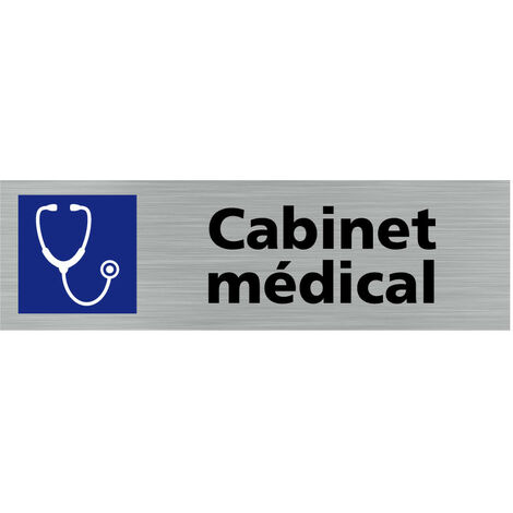 Pictogramme CABINET MEDICAL (Q0279).- Plaque aluminium brossé -
