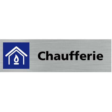 Pictogramme CHAUFFERIE (Q0243).- Plaque aluminium brossé -