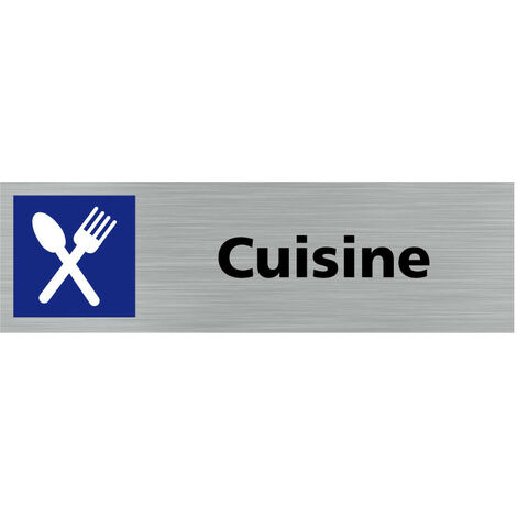 Pictogramme CUISINE (Q0228).- Plaque aluminium brossé -