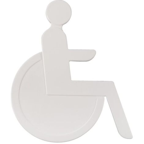 Pictogramme d'accessibilité fauteuil roulant NORMBAU 130 mm Noir