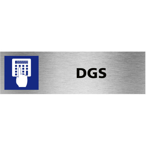 Pictogramme DGS : DIRECTION GENERALE DES SERVICES (Q0447).- Adhésif aspect aluminium brossé -
