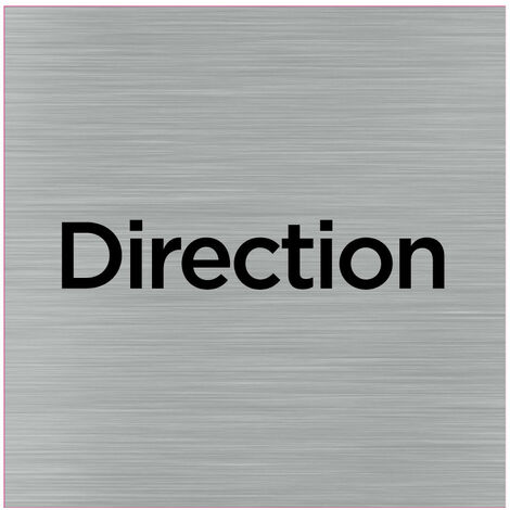 Pictogramme Direction (Q1011).- Adhésif aspect aluminium brossé -