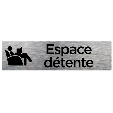 Pictogramme ESPACE DETENTE (Q0207).- Plaque aluminium brossé -