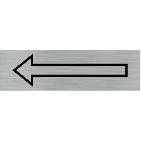 Pictogramme Flche, direction droite ou direction gauche (Q0440).- Adhésif aspect aluminium brossé -