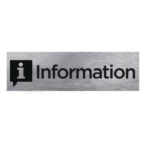 Pictogramme INFORMATION (Q0086).- Plaque aluminium brossé -