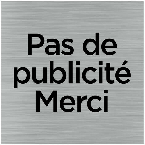Pictogramme PAS DE PUBLICITE MERCI (Q0270). Signalisation Porte