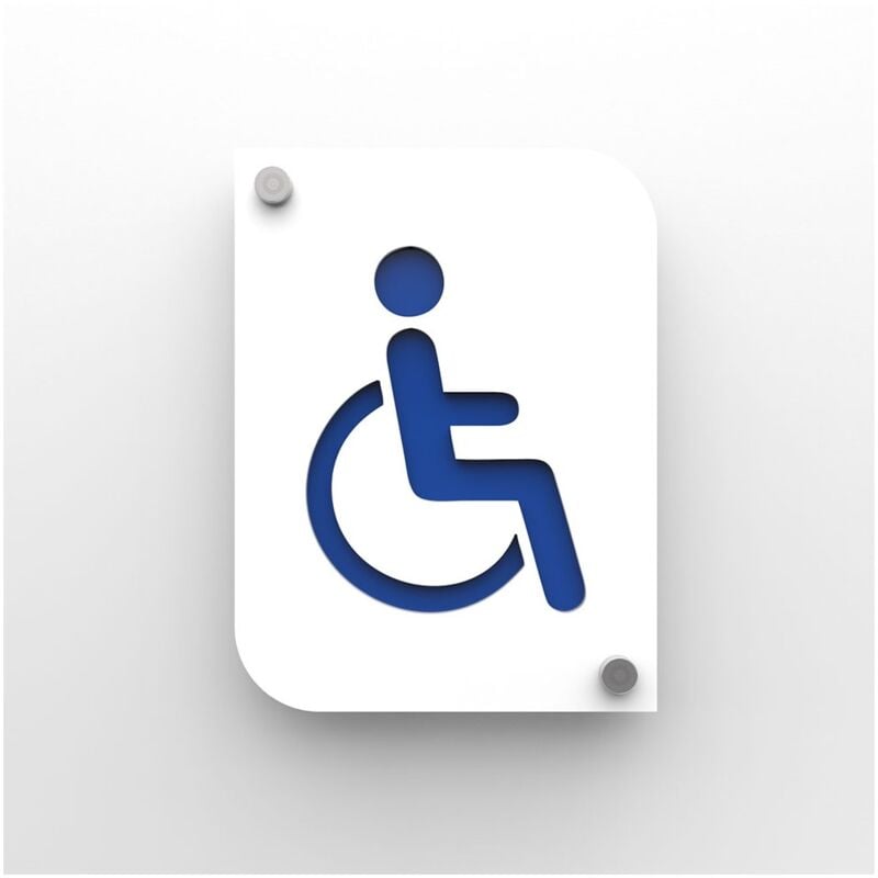 Decoho - Pictogramme plexi toilettes handicapés pmr