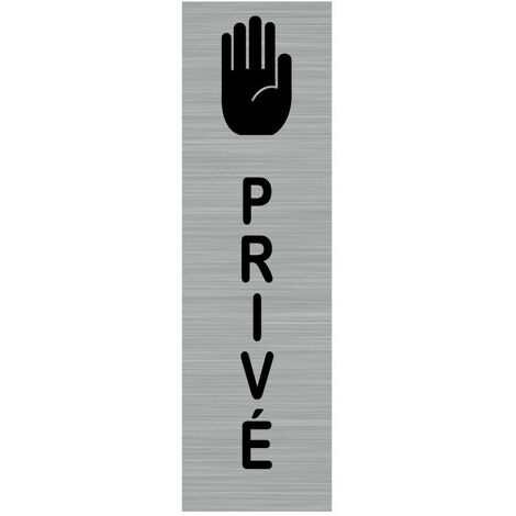 Pictogramme PRIVE (Q0052).- Plaque aluminium brossé -