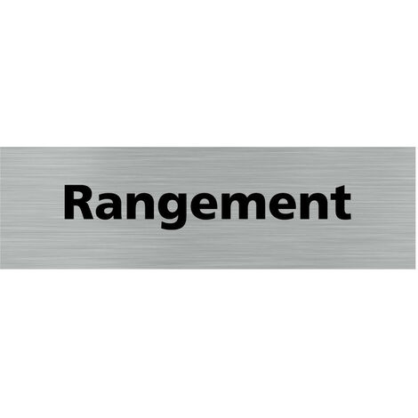 Pictogramme RANGEMENT (Q0262).- Adhésif aspect aluminium brossé -