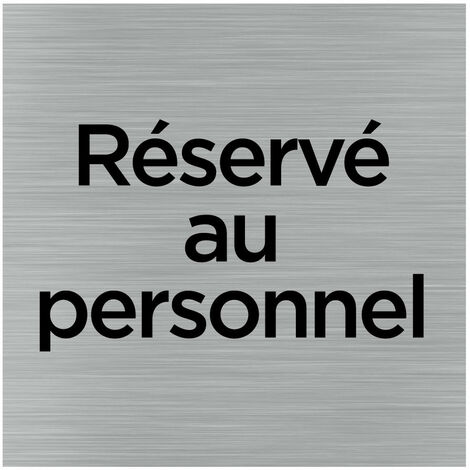 Pictogramme Réservé au personnel (Q1034).- Adhésif aspect aluminium brossé -