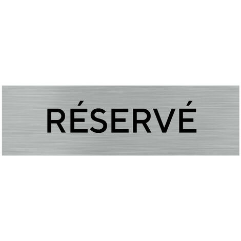 Pictogramme RESERVE (Q0444).- Plaque aluminium brossé -
