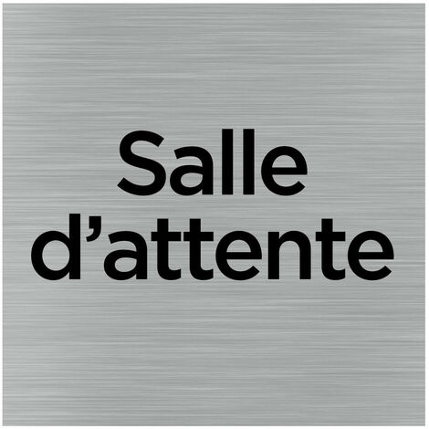 Pictogramme Salle d'attente (Q1037).- Adhésif aspect aluminium brossé -
