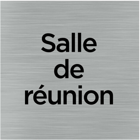 Pictogramme Salle de réunion (Q1040).- Adhésif aspect aluminium brossé -