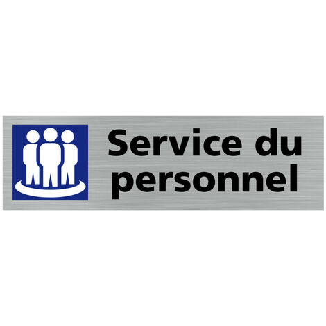 Pictogramme SERVICE DU PERSONNEL (Q0375).- Plaque aluminium brossé -