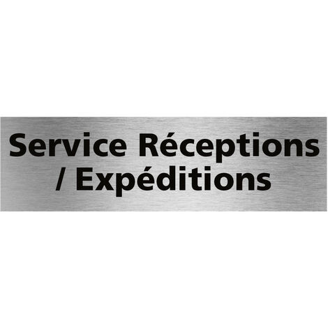 Pictogramme Service réceptions / expéditions (Q0476).- Adhésif aspect aluminium brossé -