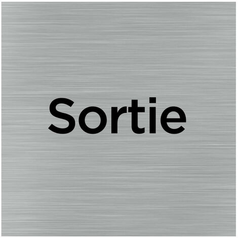Pictogramme Sortie (Q1043).- Adhésif aspect aluminium brossé -