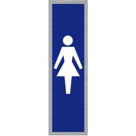 Pictogramme WC FEMMES (Q0133).- Plaque aluminium brossé -