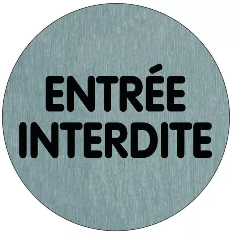 Pictogrammes alu brossé Novap - Entrée interdite