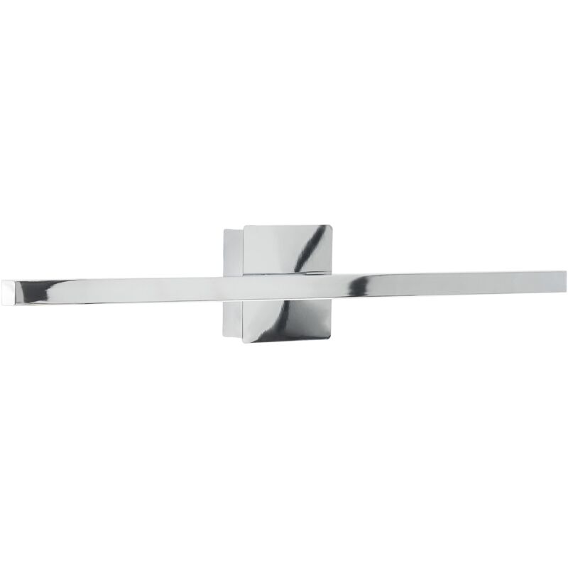 Beliani Picture and Mirror LED Light MARIZ Metal Silver, Silver