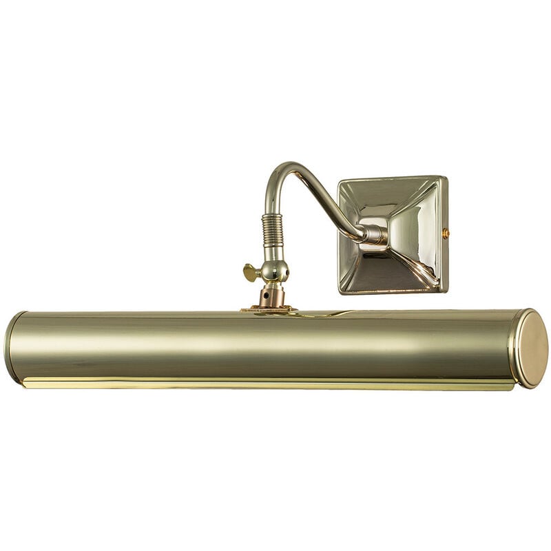 Picture Light - 2 Light Large Picture Wall Light Polished Brass, E14 - Elstead