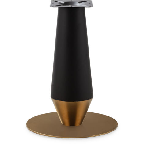 Pie De Mesa 54X54X73 Metal Negro/Dorado
