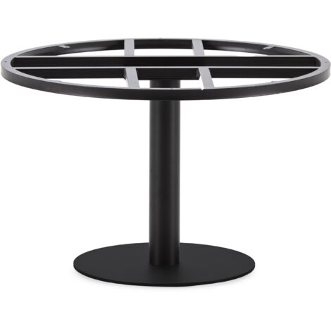 Pie De Mesa 80X80X50 Metal Negro / 90 Ø Cm