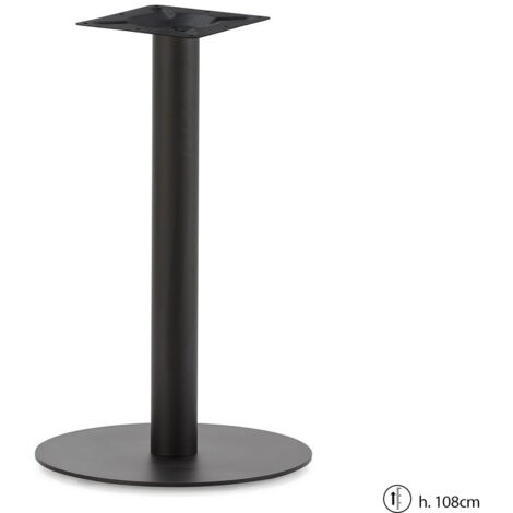 Pie De Mesa Alta 45X45X108 Metal Negro