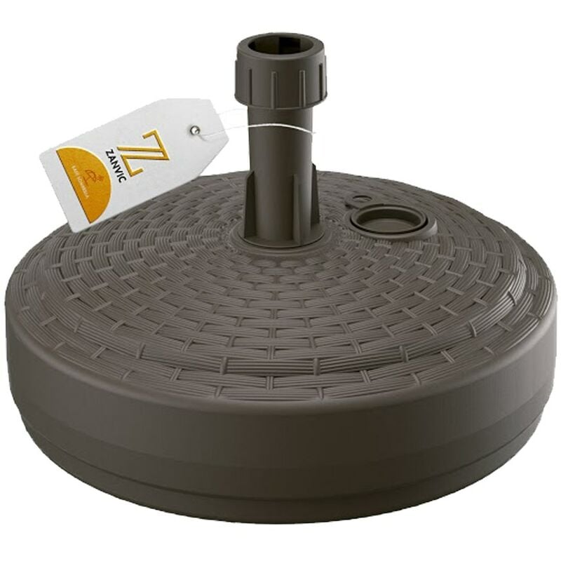 

Base de sombrilla de polietileno de 10 kg 39 x 39 x 13 cm en color chocolate