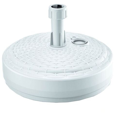 MARKENARTIKEL Pie de parasol redondo de polietileno blanco rellenable de 10L