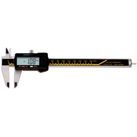 Pie de rey electrónico monobloque digital acero inox. Bocas 40mm FERVI C041/150