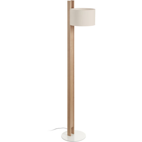 Pie de salón COMPACT E27 40W Madera haya Eco Beige