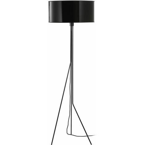 Pie de salón DIAGONAL E27 13W Negro Negro sintético
