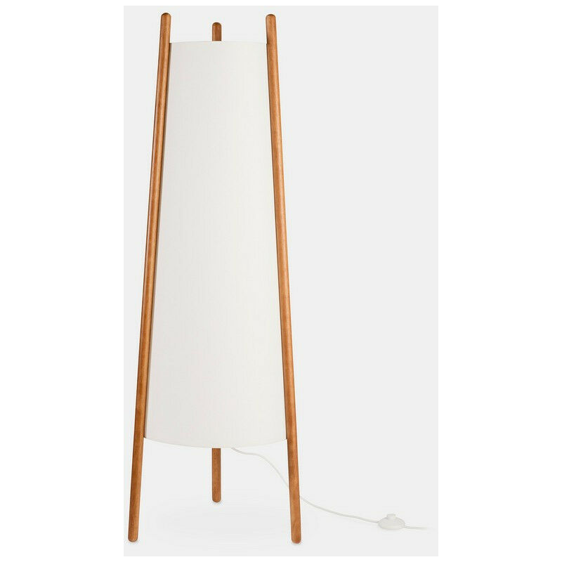 Lámpara de pie trípode Woody de leds C4 Madera de roble, beige E27