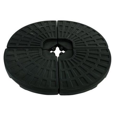 Pie parasol  plastico rellenable 52l. negro PIEDPA030