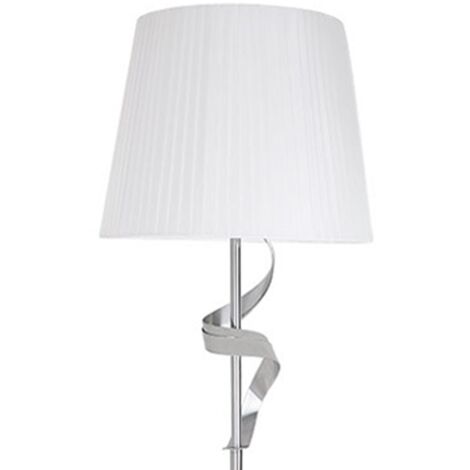 Pie Salon Baeza 1xe27 Cromo Pantalla Blanca 162x38x38 Cm